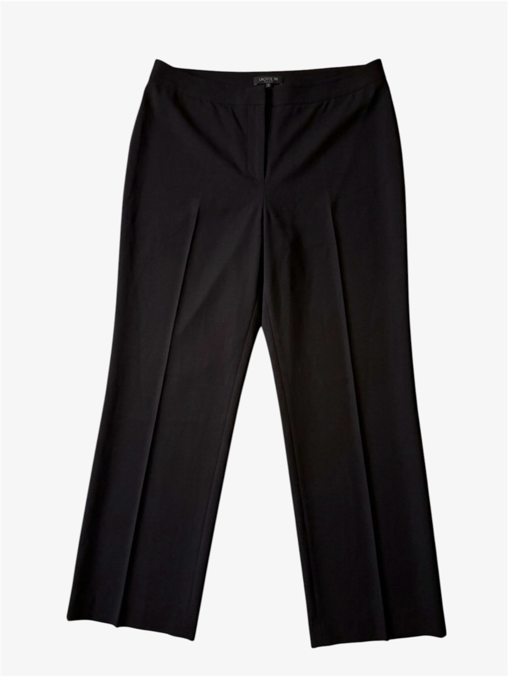 Lafayette 148 Italian Stretch Virgin Wool Menswear Pants Black 14 Straight Leg